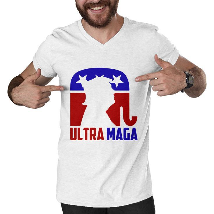 Ultra Maga Shirt Pro Trump Funny Anti Biden Republican Gift Tshirt Men V-Neck Tshirt