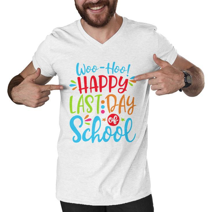 Woo Hoo Happy Last Day Of School V2 Men V-Neck Tshirt