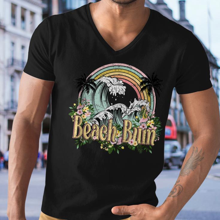 Vintage Retro Beach Bum Tropical Summer Vacation Gifts  Men V-Neck Tshirt