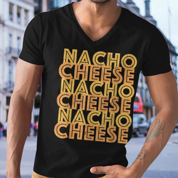 Retro Nacho Cheese  Vintage Nacho Day   Men V-Neck Tshirt