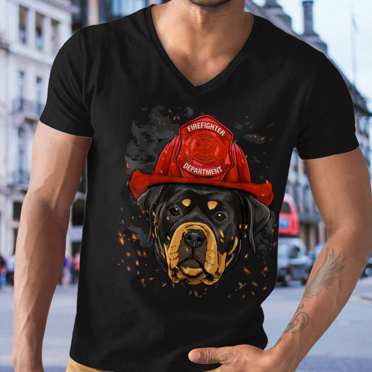 Firefighter Rottweiler Firefighter Rottweiler Dog Lover V2 Men V-Neck Tshirt