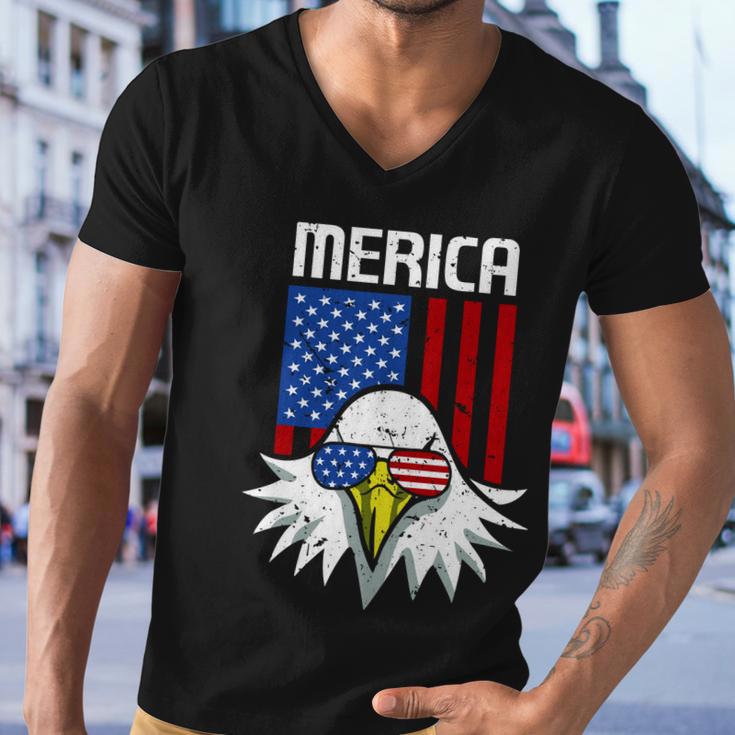 4Th Of July American Flag Bald Eagle Mullet 4Th July Merica Gift Men V-Neck Tshirt