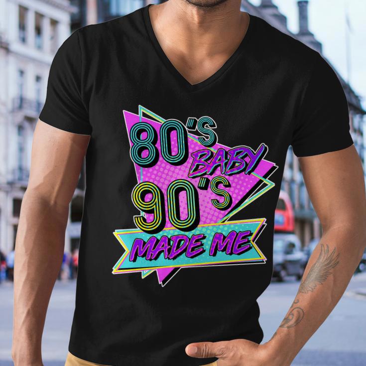 80S Baby 90S Made Me Men V-Neck Tshirt