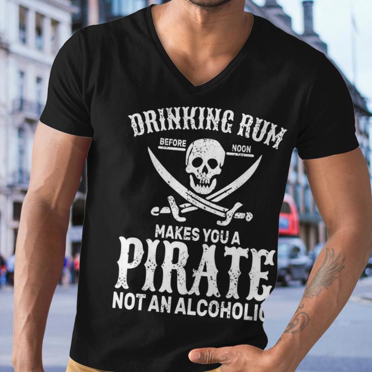 Alcoholic Pirate Men V-Neck Tshirt