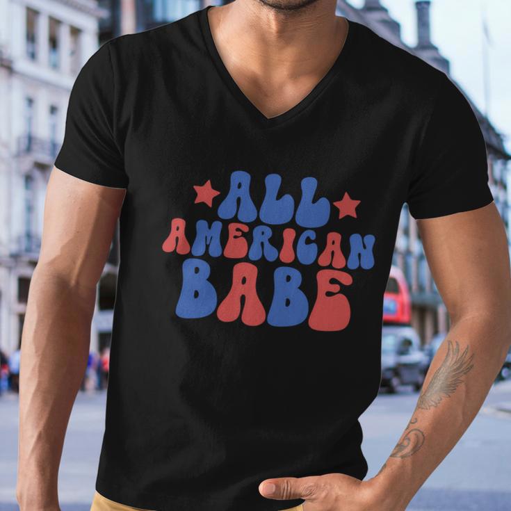 All American Babe 4Th Of July Men V-Neck Tshirt