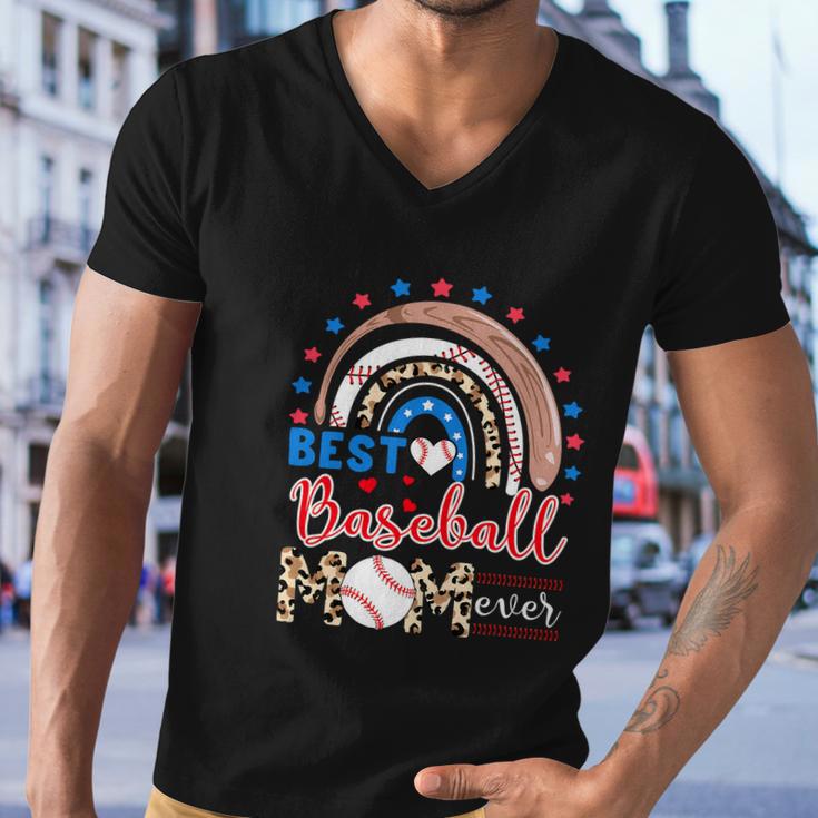 American Flag Baseball Funny 4Th Of July Men V-Neck Tshirt