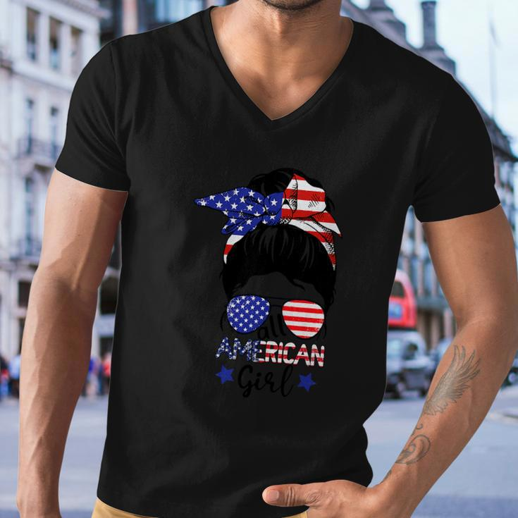 American Girl 4Th Of July V2 Men V-Neck Tshirt