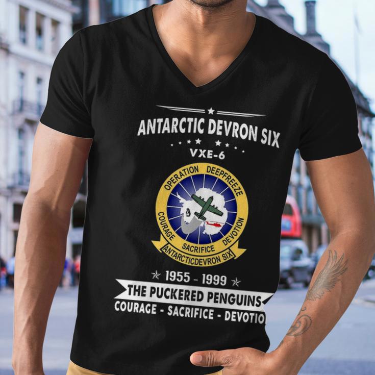 Antarctic Devron Six Vxe 6 Antarctic Development Squadron Men V-Neck Tshirt