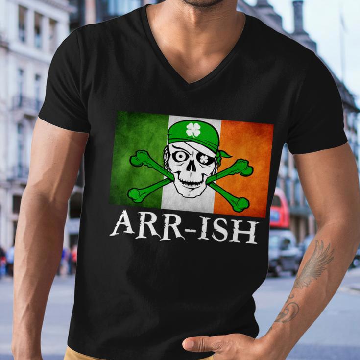 Arr-Ish Irish Pirate St Patricks Day Flag Tshirt Men V-Neck Tshirt