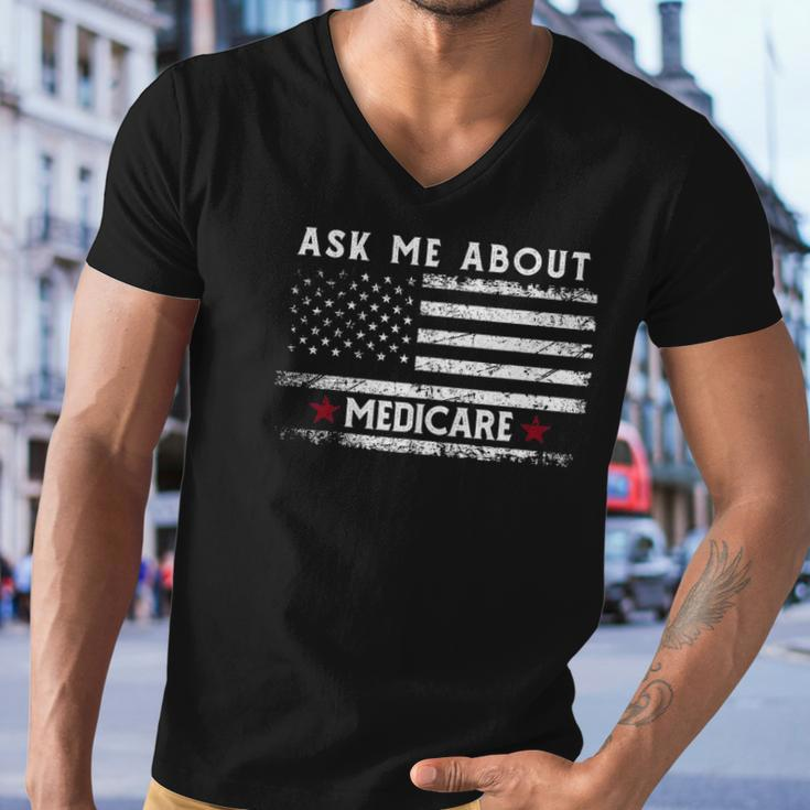 Ask Me About Medicare Health Insurance Consultant Agent Cool Men V-Neck Tshirt