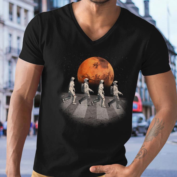 Astronauts Occupy Mars Crosswalk Tshirt Men V-Neck Tshirt