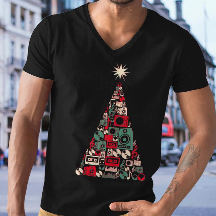 Audio Music Fan Christmas Tree Men V-Neck Tshirt