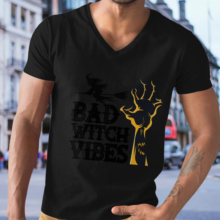 Bad Witch Vibes Halloween Quote V3 Men V-Neck Tshirt