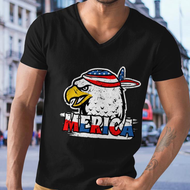 Bald Eagle Mullet American Flag Merica 4Th Of July Great Gift Men V-Neck Tshirt