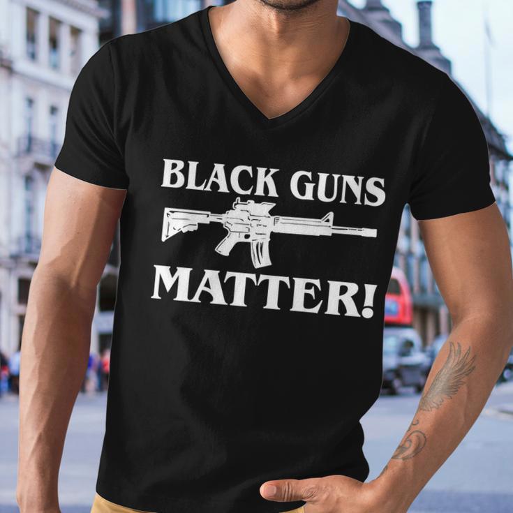 Black Guns Matter Ar-15 2Nd Amendment Tshirt Men V-Neck Tshirt