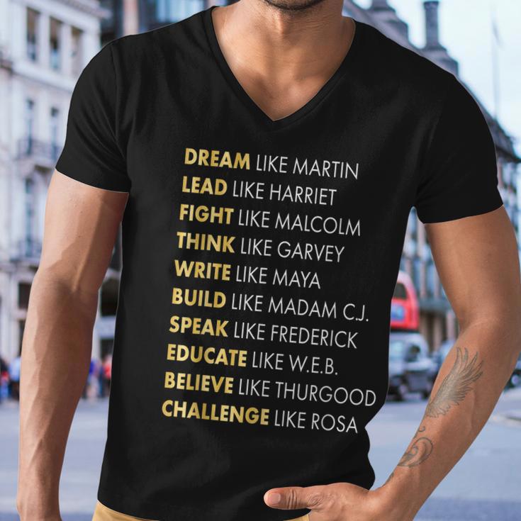 Black History Gifts Dream Like Martin Men V-Neck Tshirt