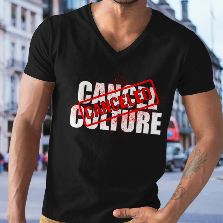 Cancel Culture Canceled Stamp Tshirt Men V-Neck Tshirt