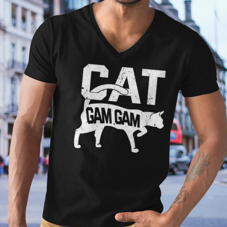 Cat Gam Gam Kitten Pet Owner Meow Men V-Neck Tshirt