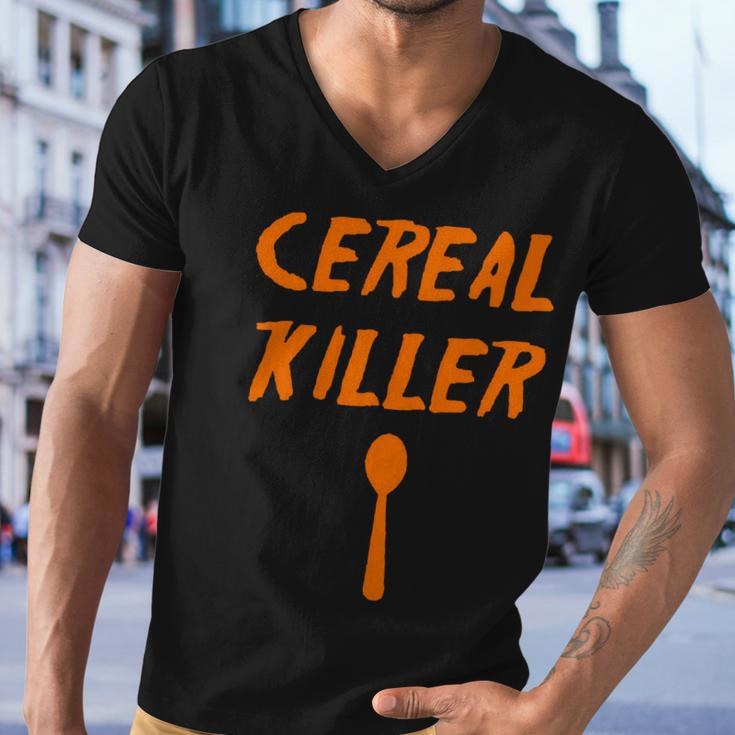 Cereal KillerShirt Funny Vintage T Shirts Breakfast T Shirts Men V-Neck Tshirt