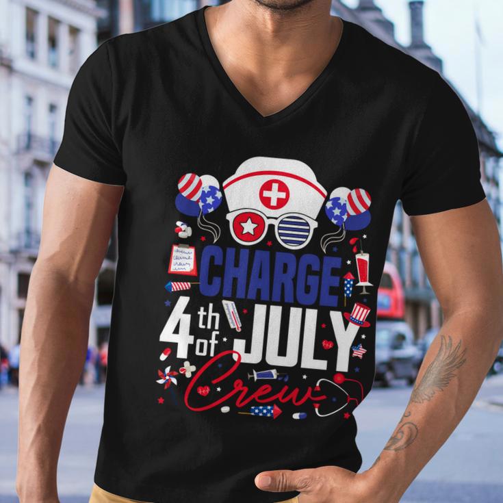 Charge Nurse 4Th Of July Crew Independence Day Patriotic Gift Men V-Neck Tshirt