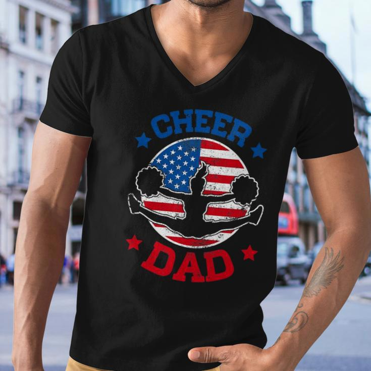Cheer Dad Proud Fathers Day Cheerleading Girl Competition Men V-Neck Tshirt