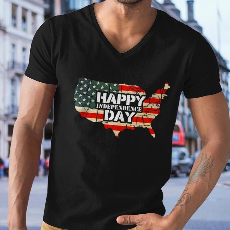 Cheerful Happy Independence Day Artwork Gift Happy 4Th Of July Gift Men V-Neck Tshirt