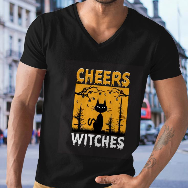 Cheers Witches Cats Halloween Quote Men V-Neck Tshirt