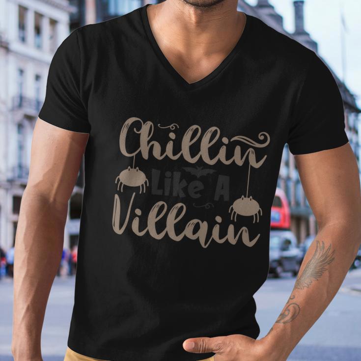 Chillin Like A Villain Halloween Quote V4 Men V-Neck Tshirt