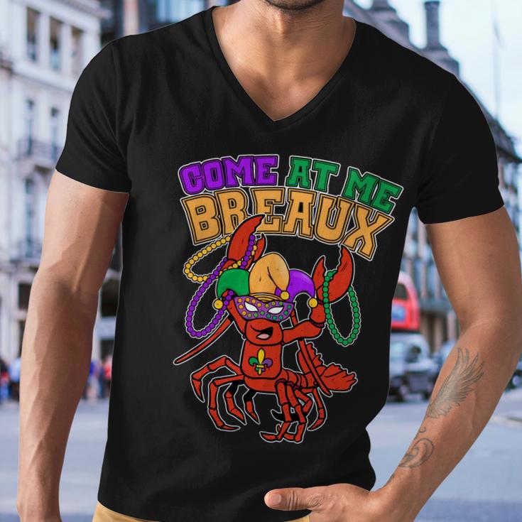 Come At Me Breaux Mardi Gras Crawfish Men V-Neck Tshirt