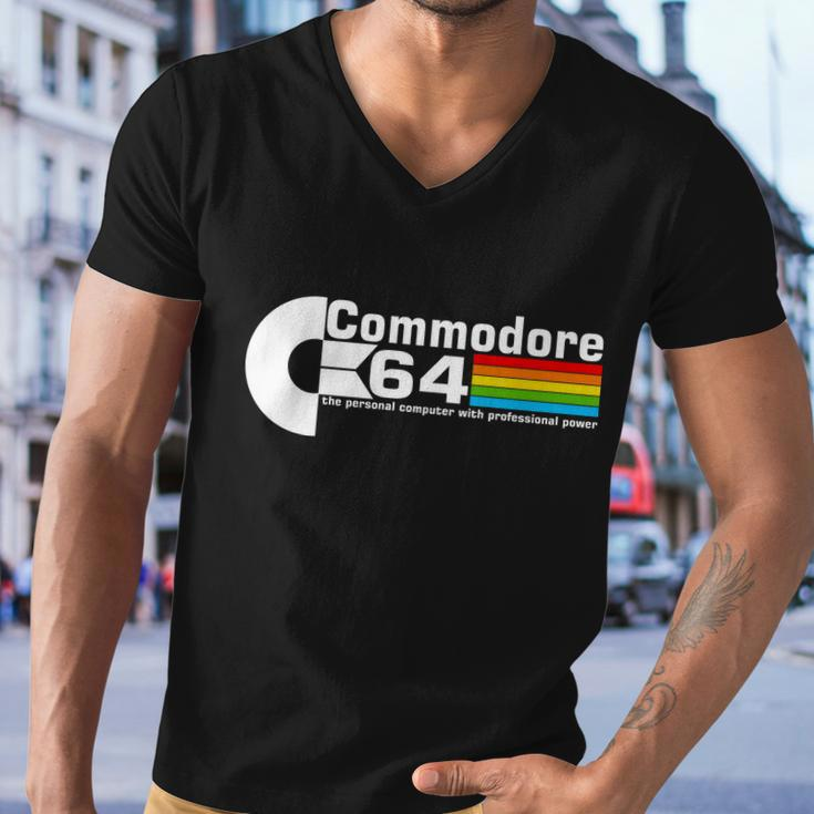 Commodore 64 Retro Computer Tshirt Men V-Neck Tshirt