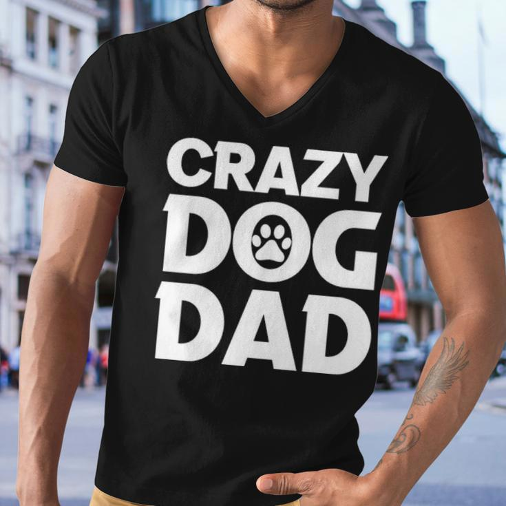Crazy Dog Dad V2 Men V-Neck Tshirt