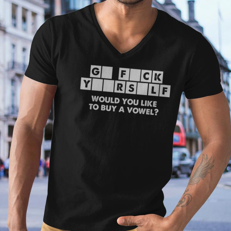 Crossword Go F Yourself Would You Like To Buy A Vowel Men V-Neck Tshirt