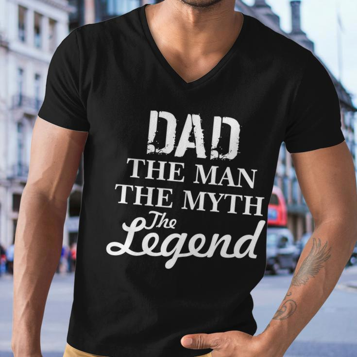Dad The Man Myth Legend Men V-Neck Tshirt