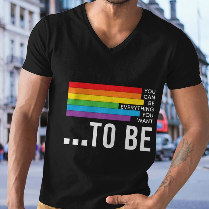 Dare To Be Yourself Lgbt Pride Month Men V-Neck Tshirt