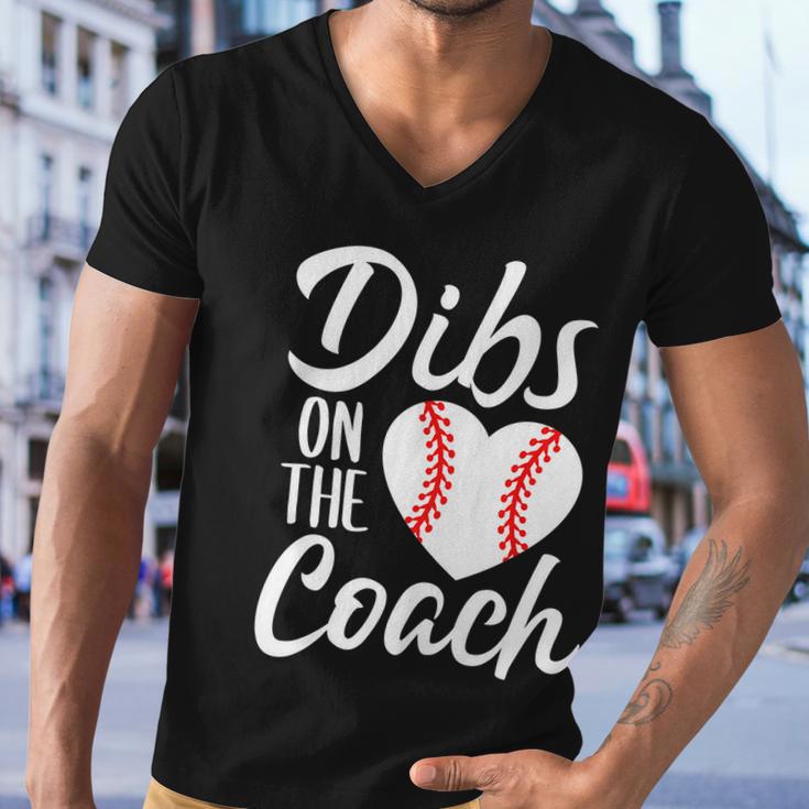 Dibs On The Coach Funny Baseball Heart Cute Mothers Day Tshirt Men V-Neck Tshirt