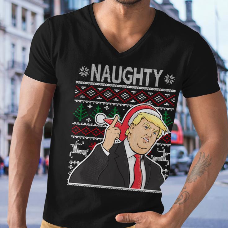 Donald Trump Naughty Ugly Christmas Men V-Neck Tshirt