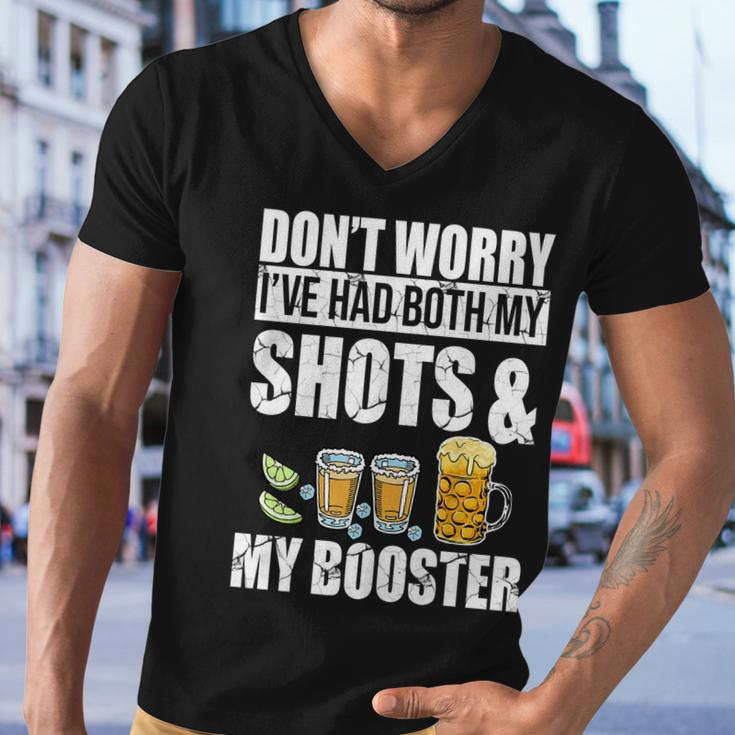 Dont Worry Had Both My Shots And Booster Funny Tshirt Men V-Neck Tshirt