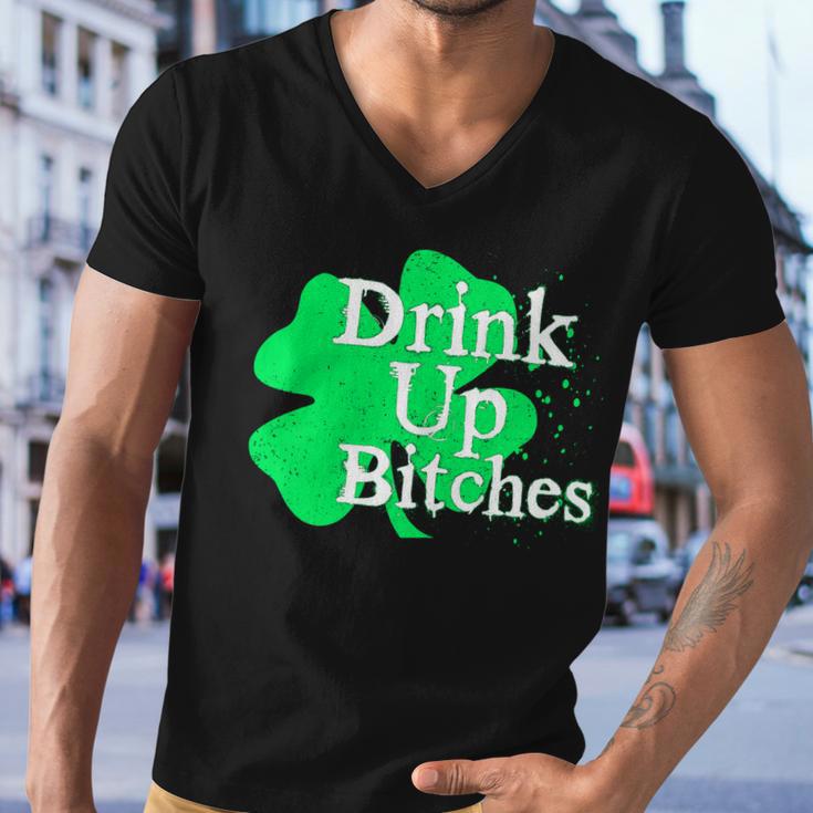 Drink Up Bitches St Patricks Day Clover Tshirt Men V-Neck Tshirt