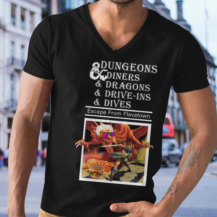 Dungeons & Diners & Dragons & Drive-Ins & Dives Men V-Neck Tshirt