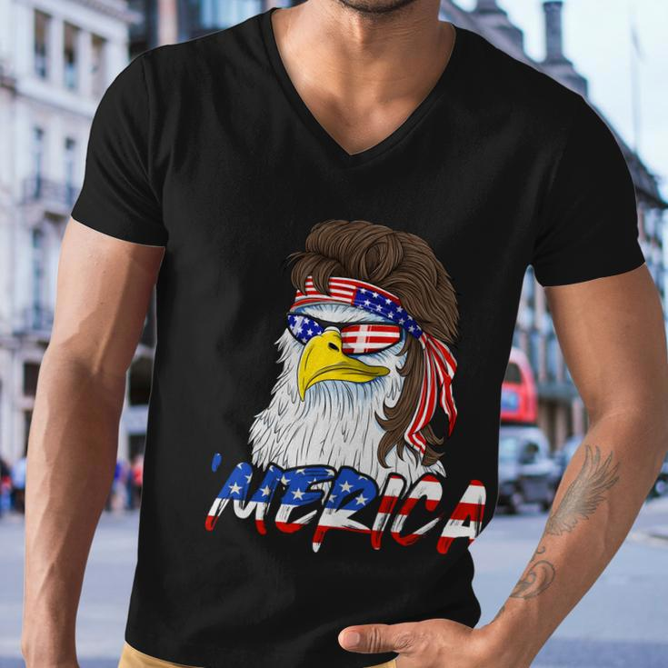 Eagle Mullet Merica 4Th Of July Usa American Flag Patriotic Gift Men V-Neck Tshirt