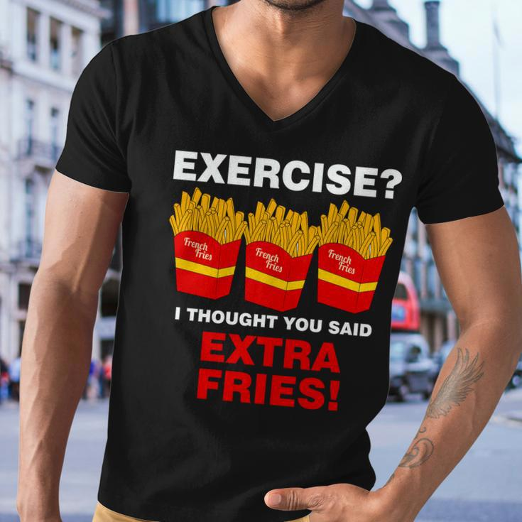 Exercise I Thought You Said French Fries Tshirt Men V-Neck Tshirt