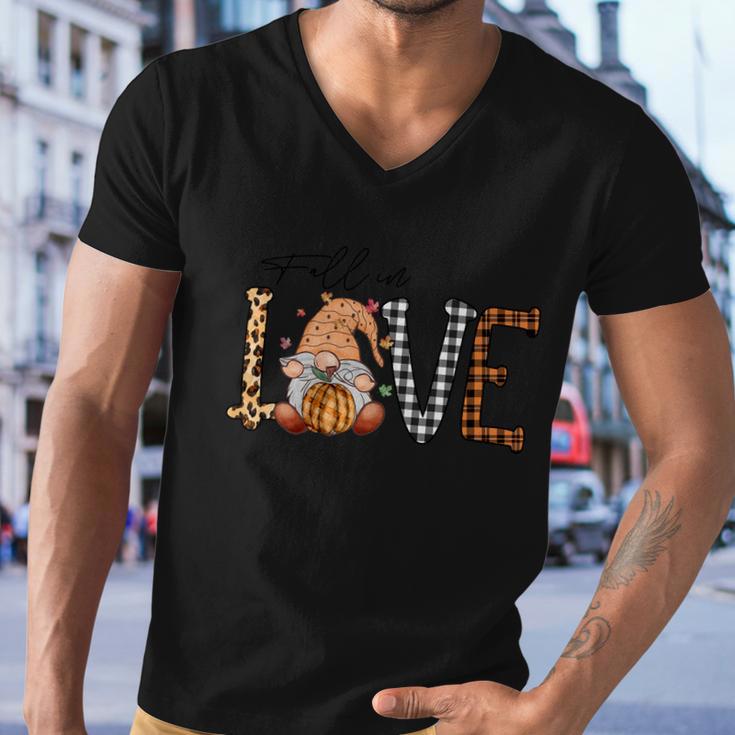 Fall In Love Thanksgiving Quote Men V-Neck Tshirt