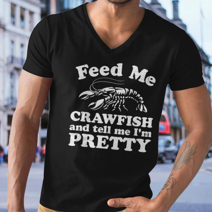 Feed Me Crawfish And Tell Me Im Pretty Funny Boil Mardi Gras Men V-Neck Tshirt