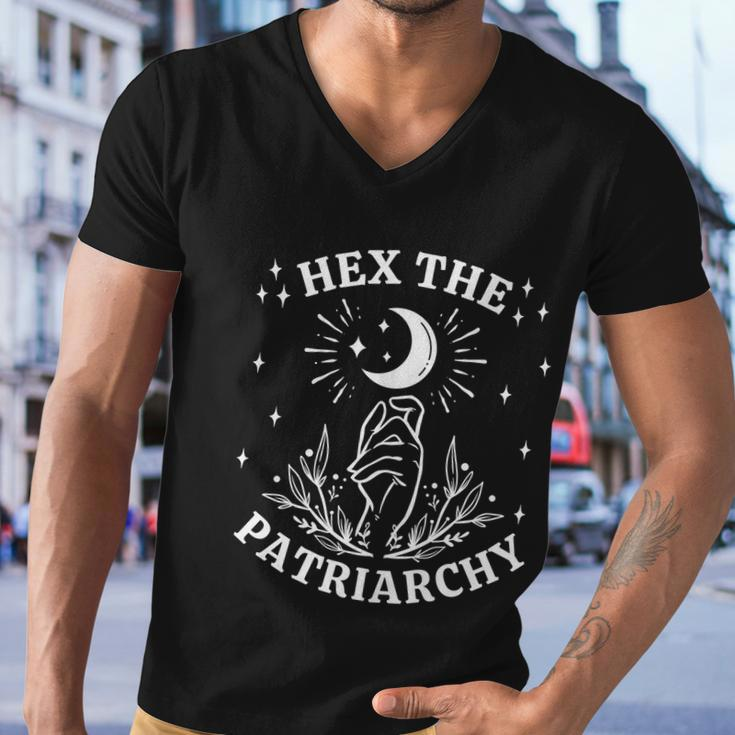 Feminist Witch Hex The Patriarchy Gift Men V-Neck Tshirt