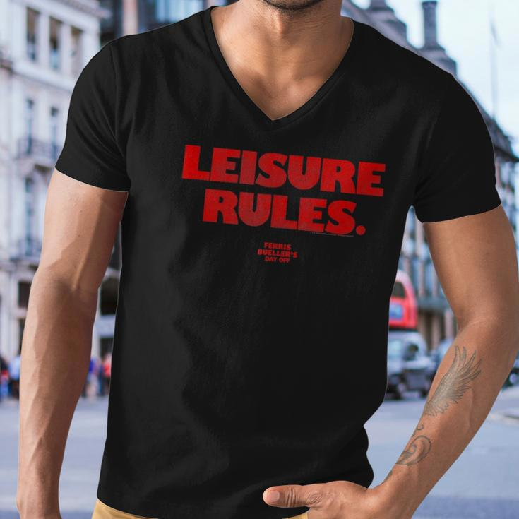 Ferris Bueller&8217S Day Off Leisure Rules Men V-Neck Tshirt