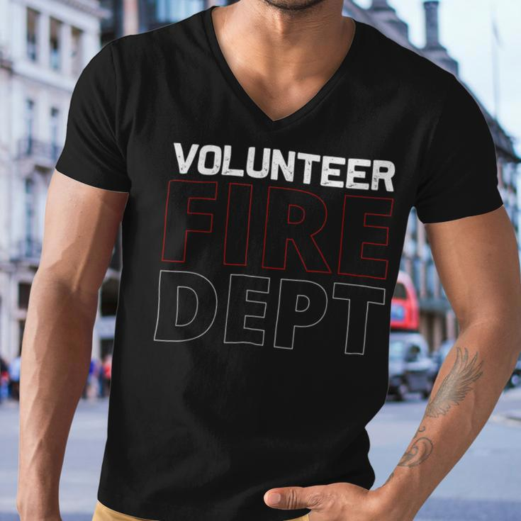 Firefighter Volunteer Firefighter Fire Rescue Department Fireman V3 Men V-Neck Tshirt