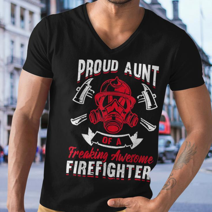 Firefighter Wildland Fireman Volunteer Firefighter Aunt Fire Department V2 Men V-Neck Tshirt