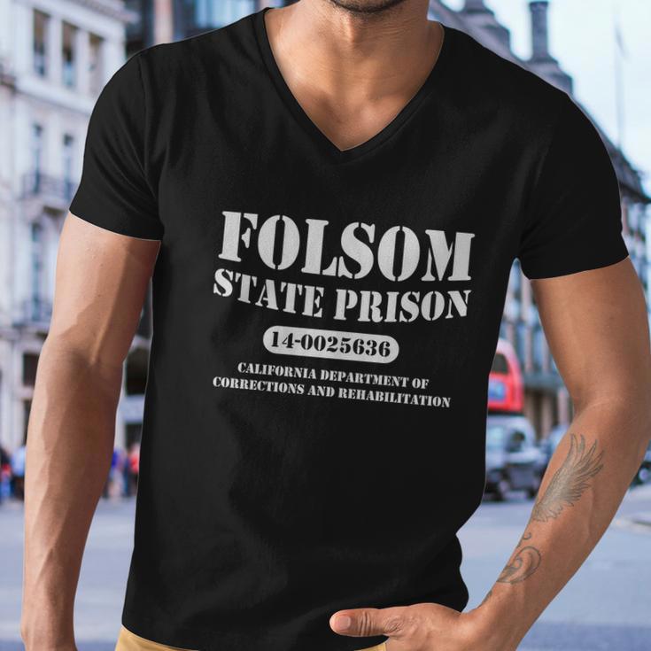 Folsom State Prison Men V-Neck Tshirt