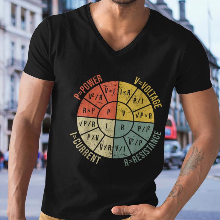 Formula Wheel Electrical Engineering Electricity Ohms Law Men V-Neck Tshirt