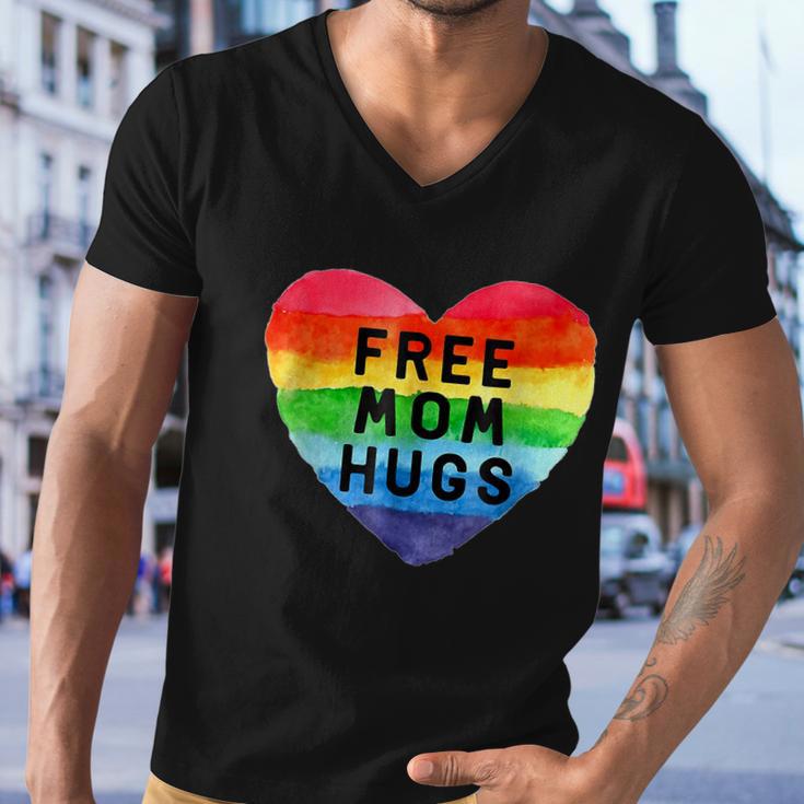 Free Mom Hugs Free Mom Hugs Inclusive Pride Lgbtqia Men V-Neck Tshirt